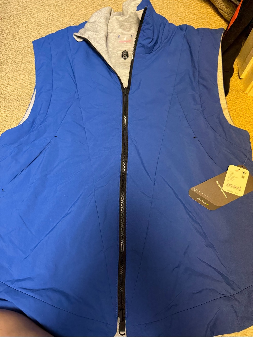 FP Movement by Free People Blue Quilted Zip Vest